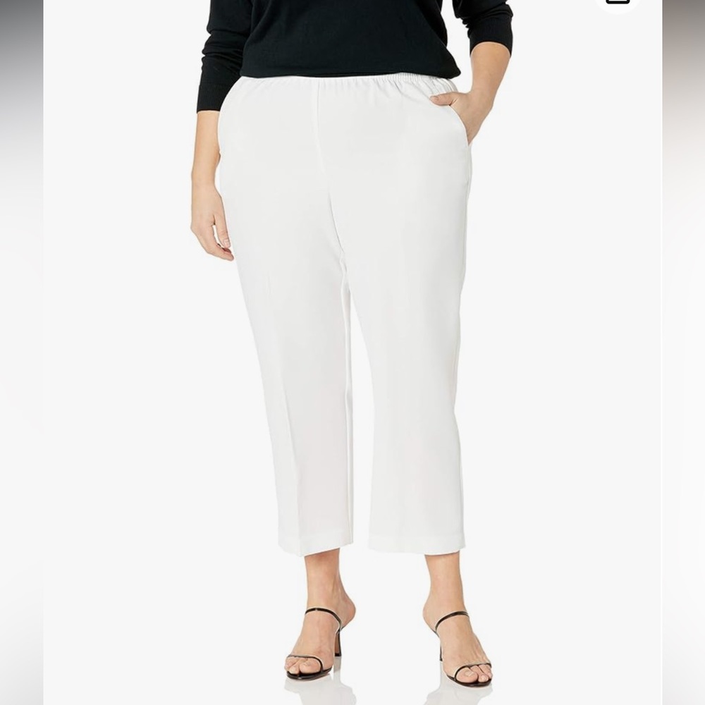 Alfred Dinner White Pants Plus Size 22W